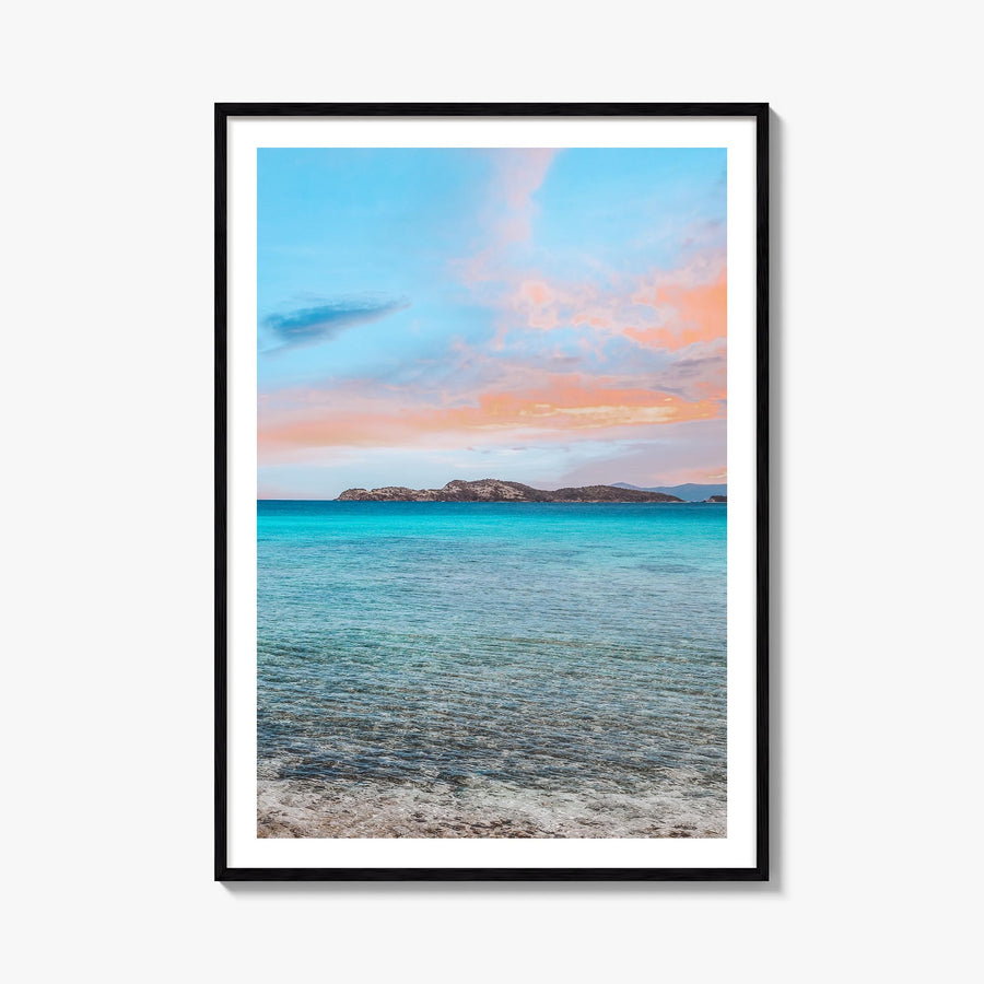 Saint Thomas no. 2 colorful photo poster of United States Virgin Islands – vertical wall art, unframed print shown in interio