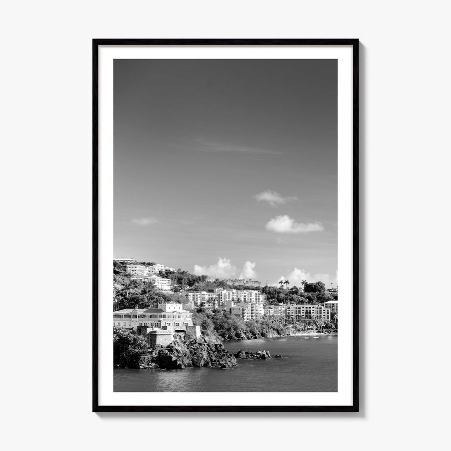 Saint Thomas Photo Poster, framed poster mockup, white border