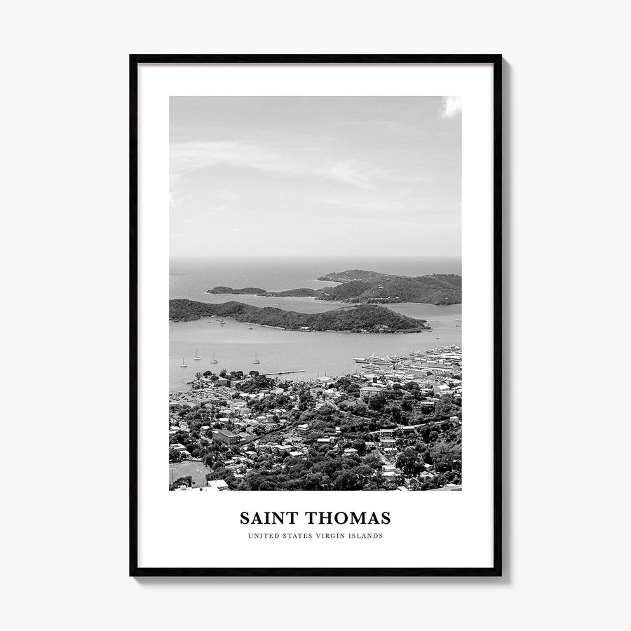 Saint Thomas Classic Poster, framed poster mockup