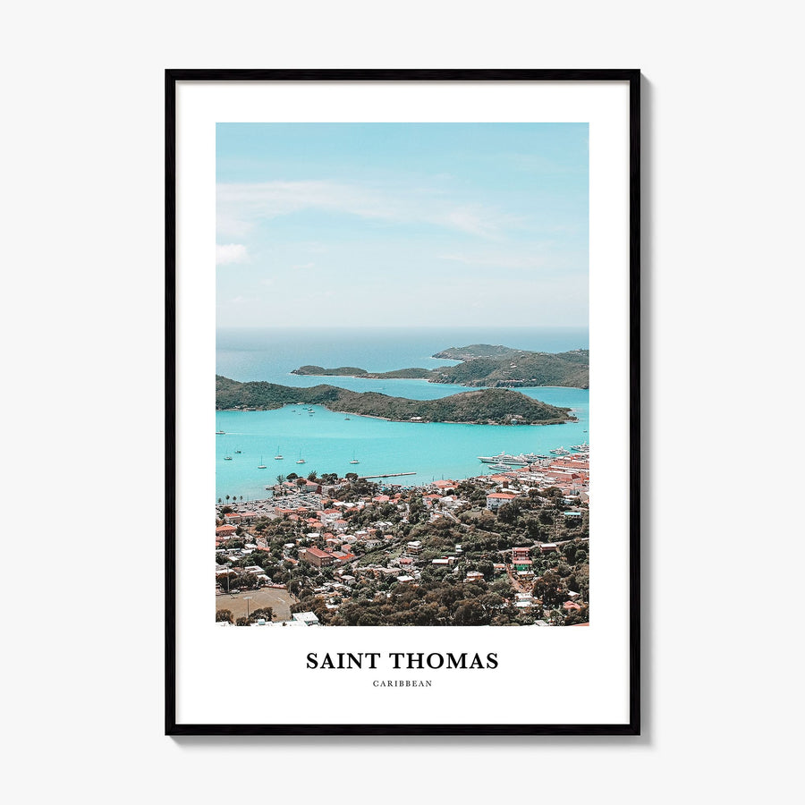 Saint Thomas Classic Poster, framed poster mockup