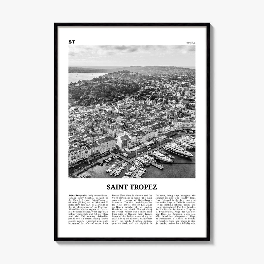 Saint-Tropez Newspaper Poster, framed poster mockup