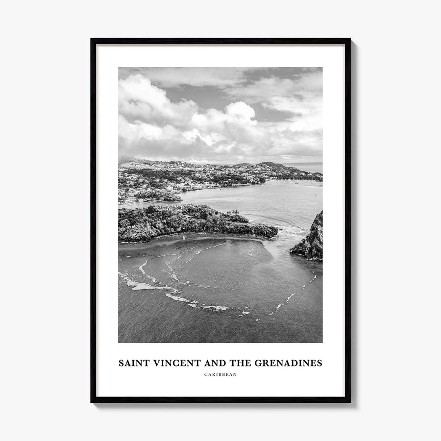 Saint Vincent and the Grenadines Classic Poster, framed poster mockup
