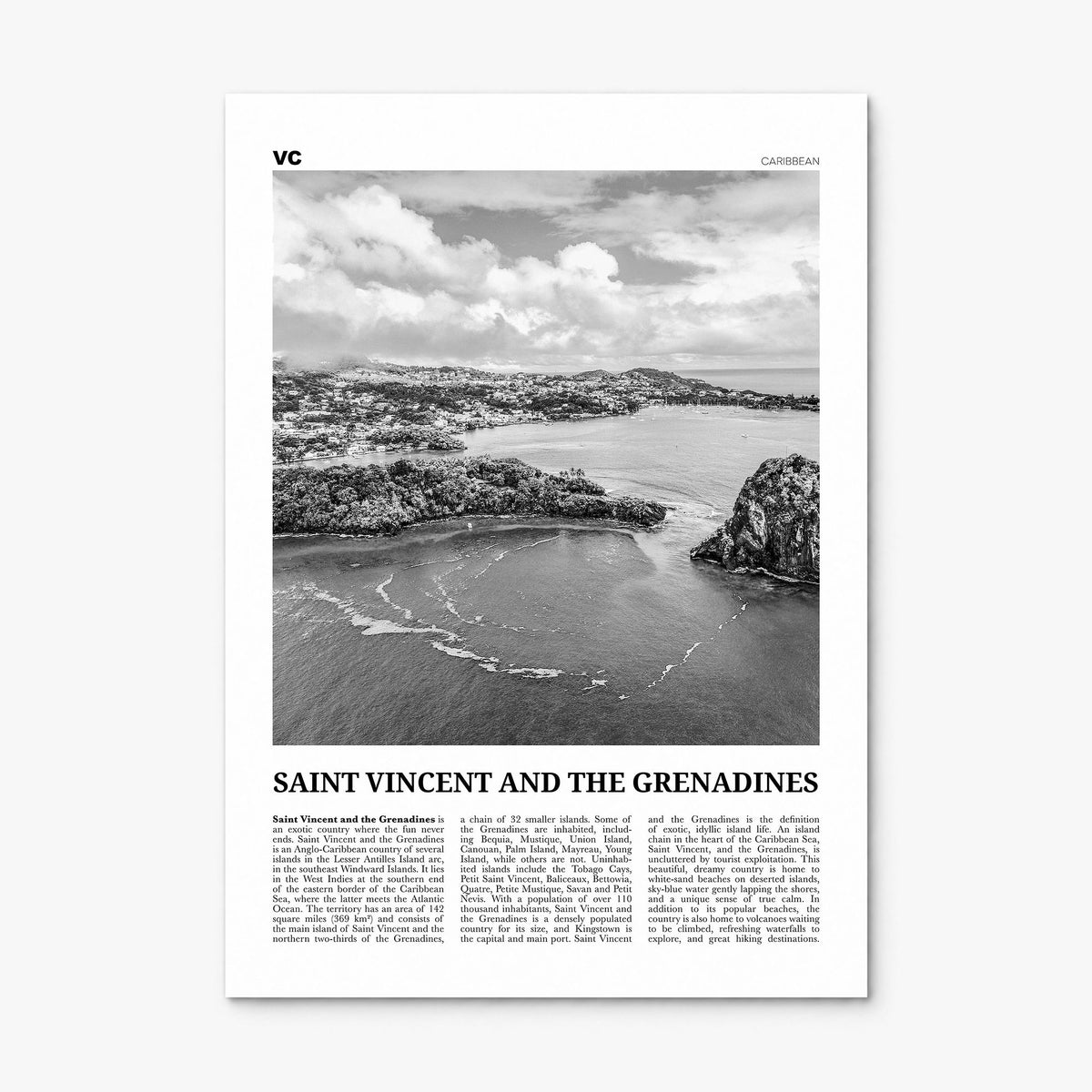 Saint Vincent and the Grenadines Newspaper Poster, print only (unframed)