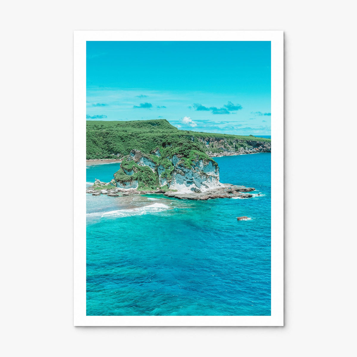 Saipan Photo Poster, print only (unframed), white border