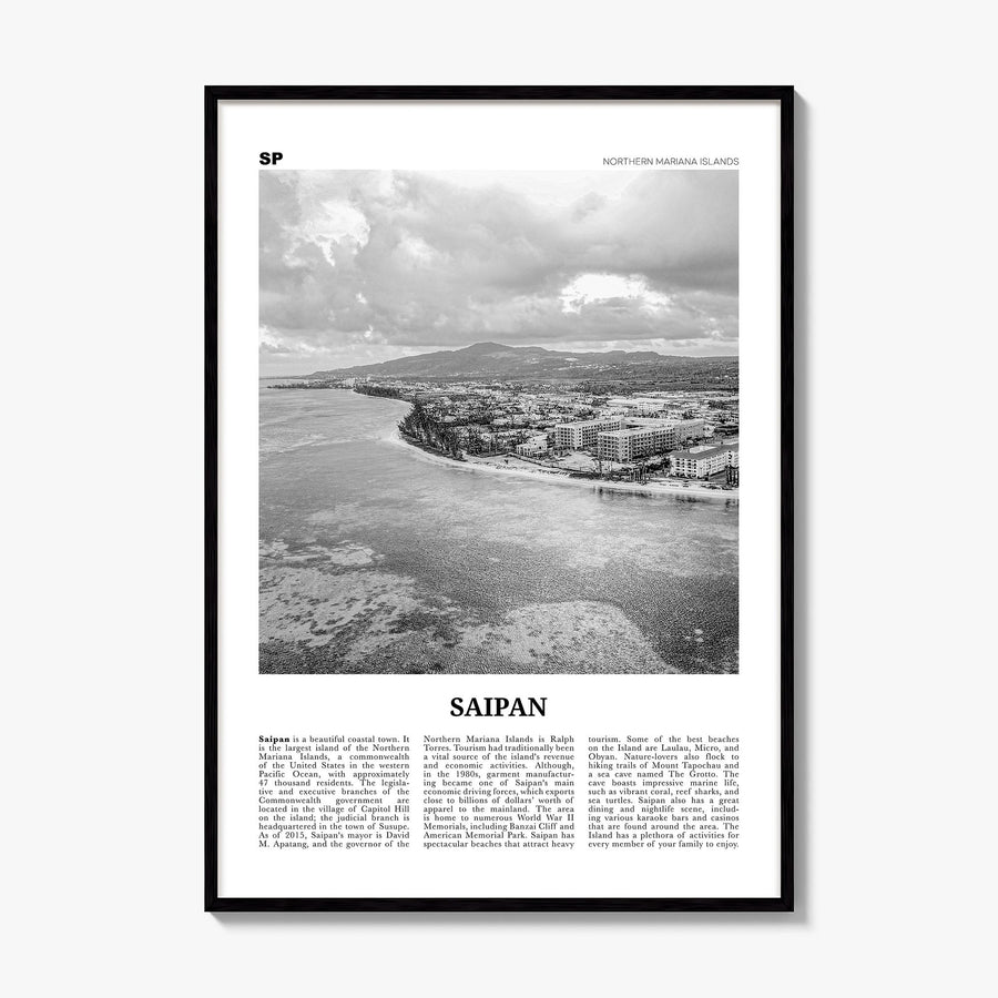 Saipan Newspaper Poster, framed poster mockup