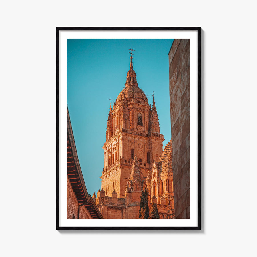 Salamanca colorful photo poster of Spain – vertical wall art, unframed print shown in interior mockup