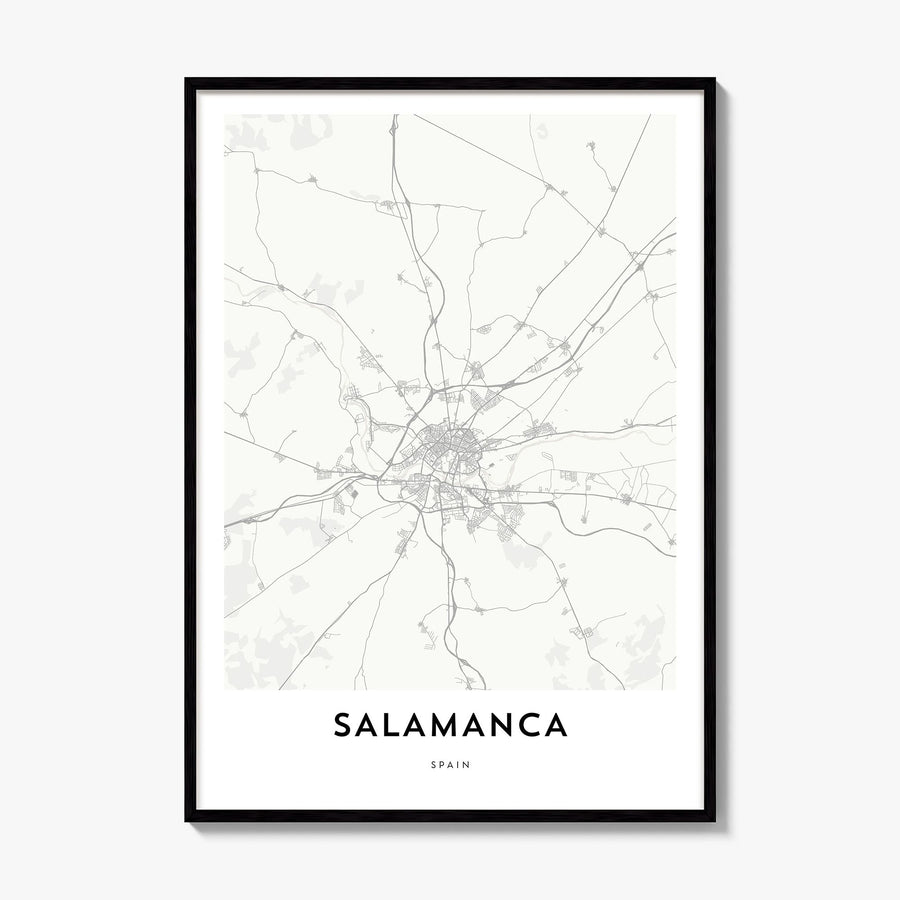 Salamanca Map Poster, framed poster mockup