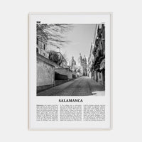 Salamanca Poster White Wood / 8x12 in Nbourhood Travel B&W Poster