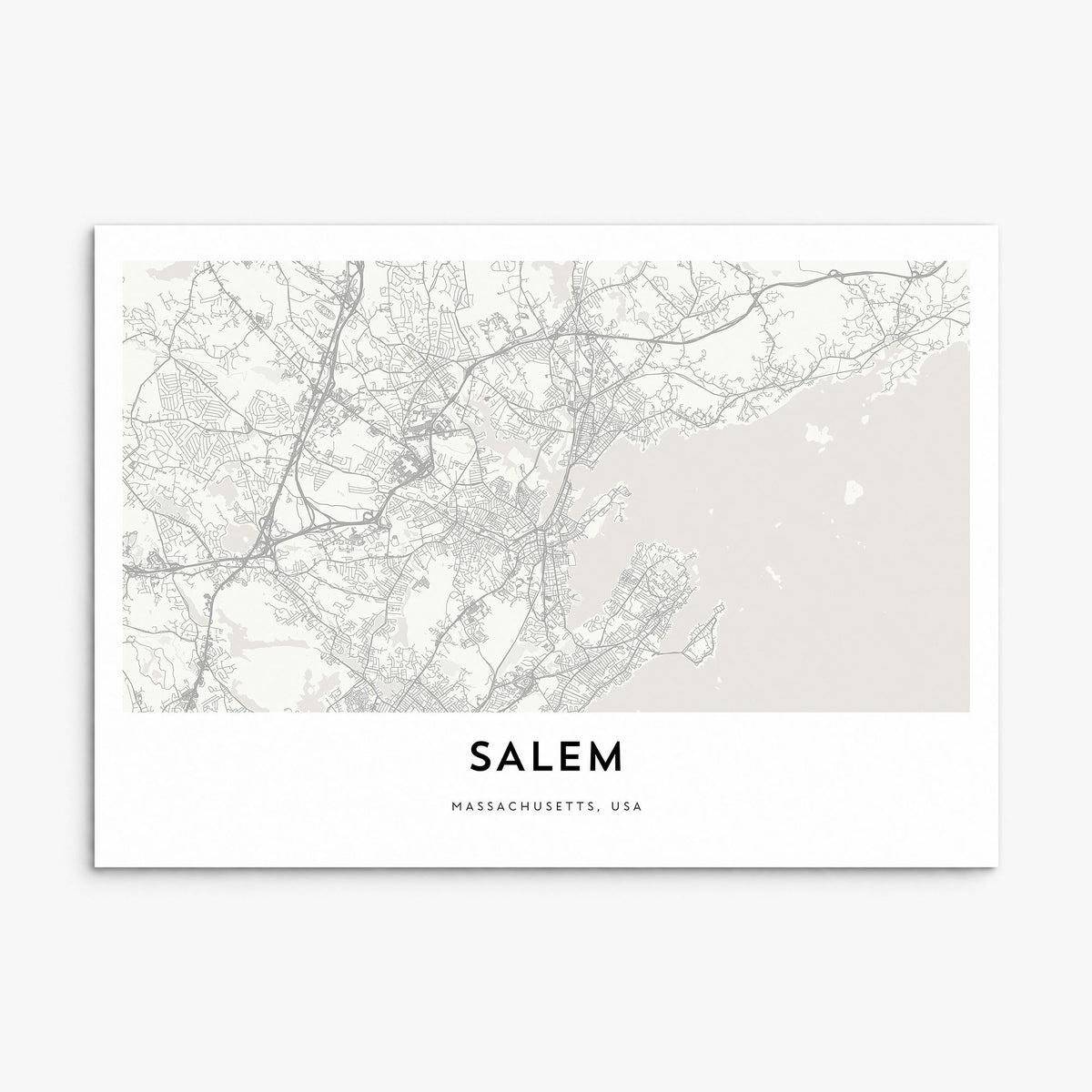 Salem, Massachusetts Map Poster, print only (unframed)
