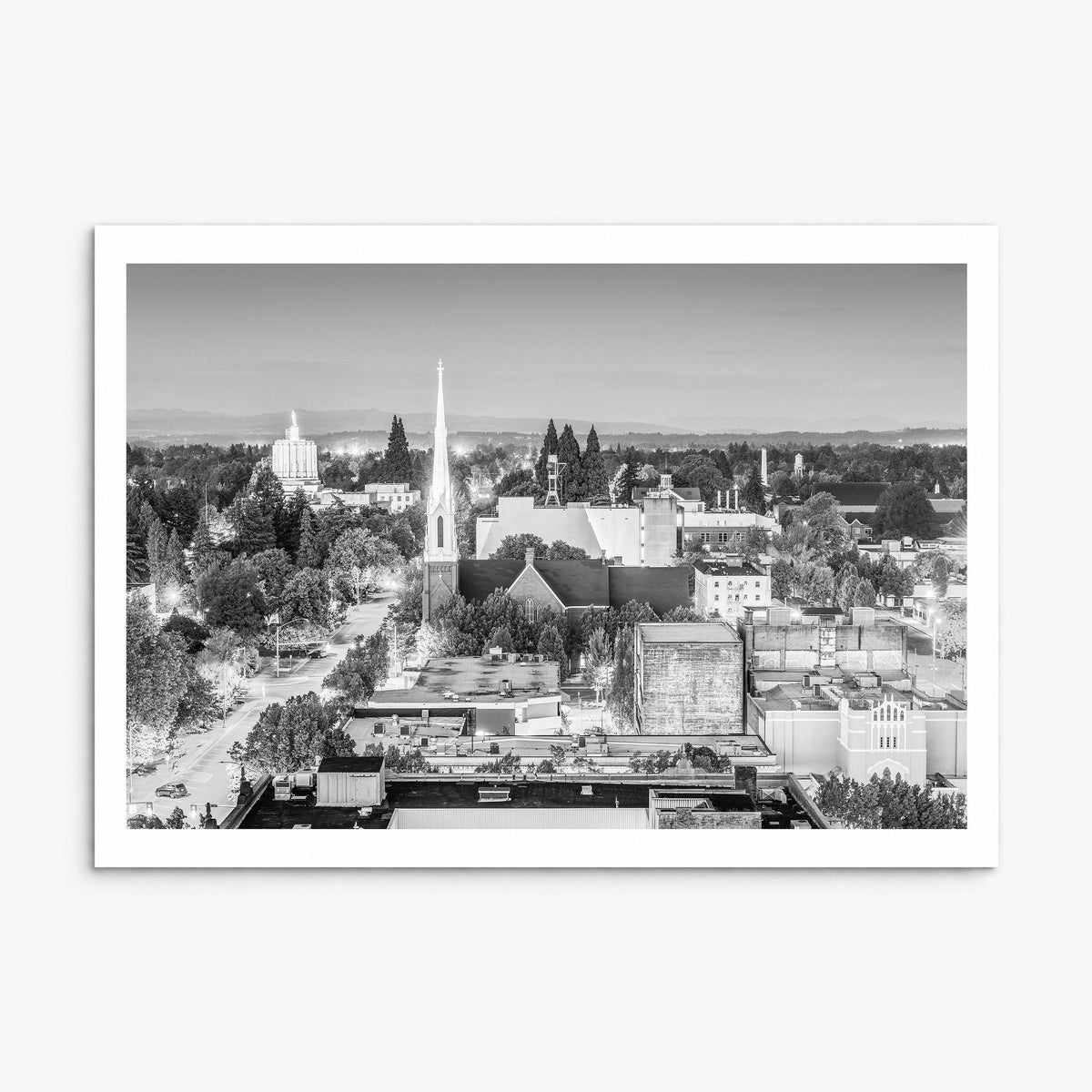Salem, Oregon Photo Poster, print only (unframed), white border
