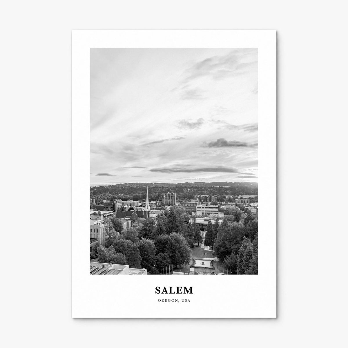 Salem, Oregon Classic Poster, print only (unframed)