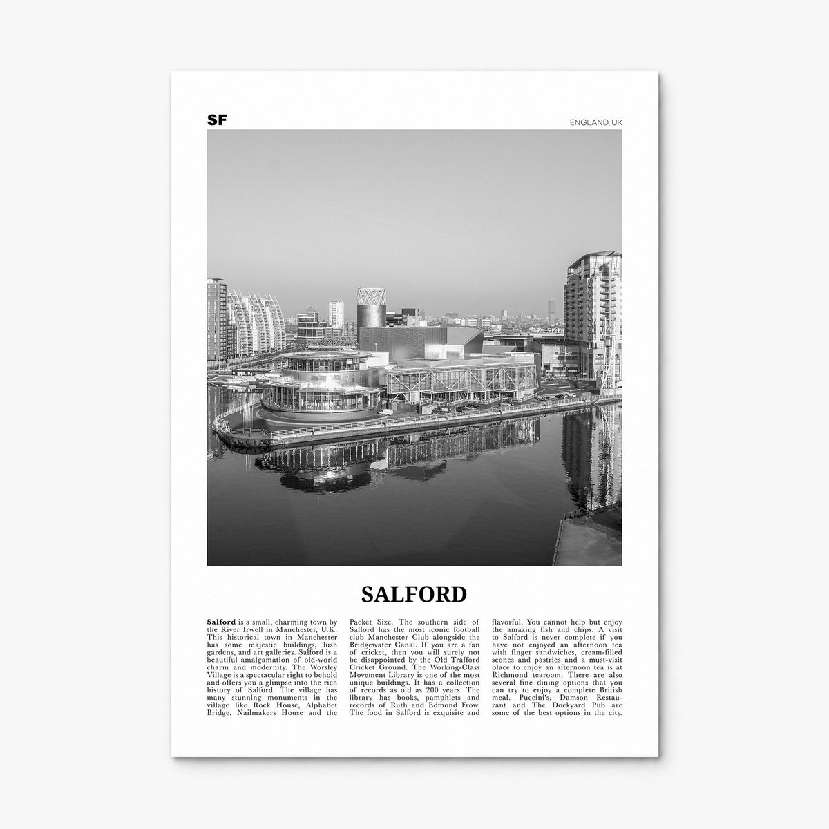 Salford Newspaper Poster, print only (unframed)