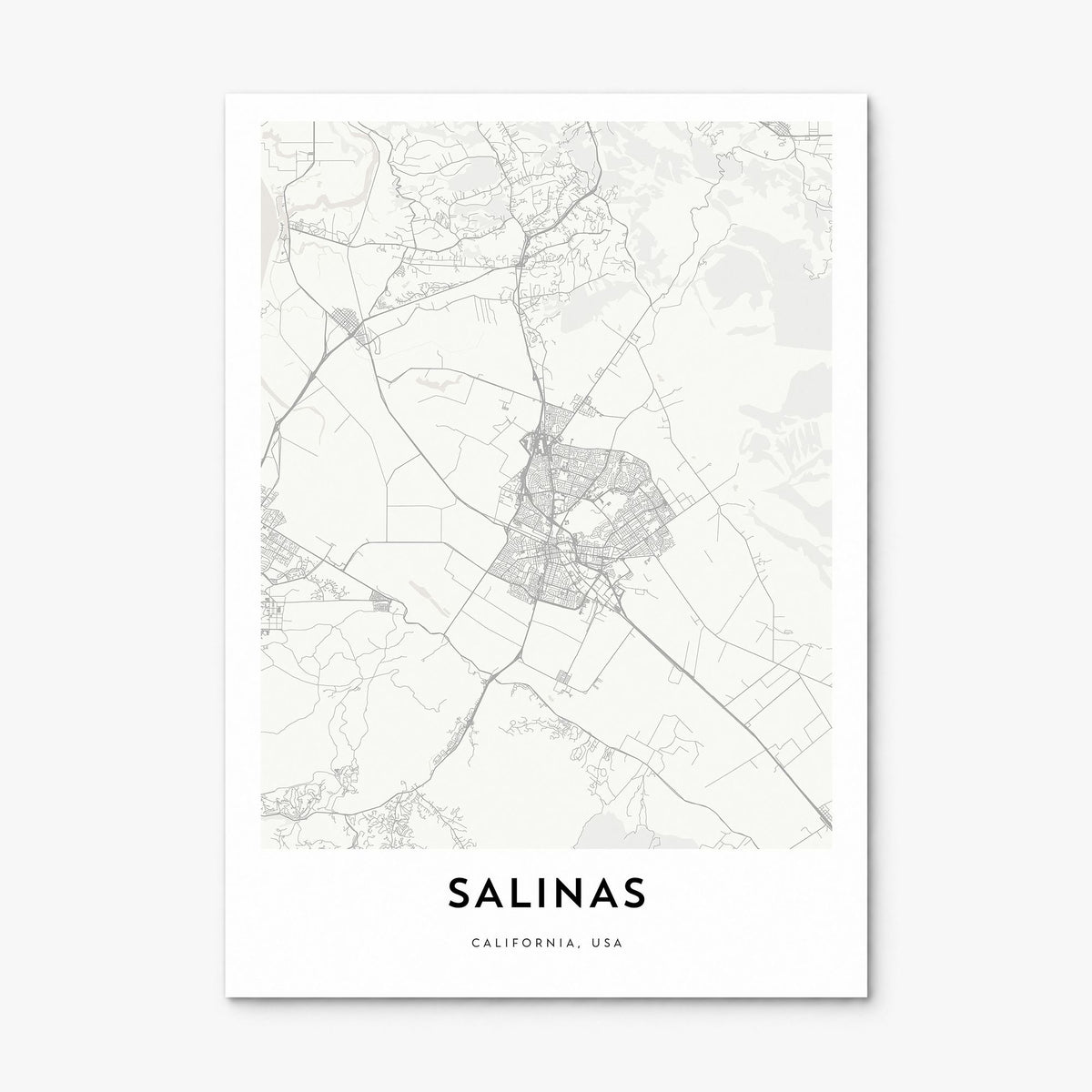 Salinas Map Poster, print only (unframed)