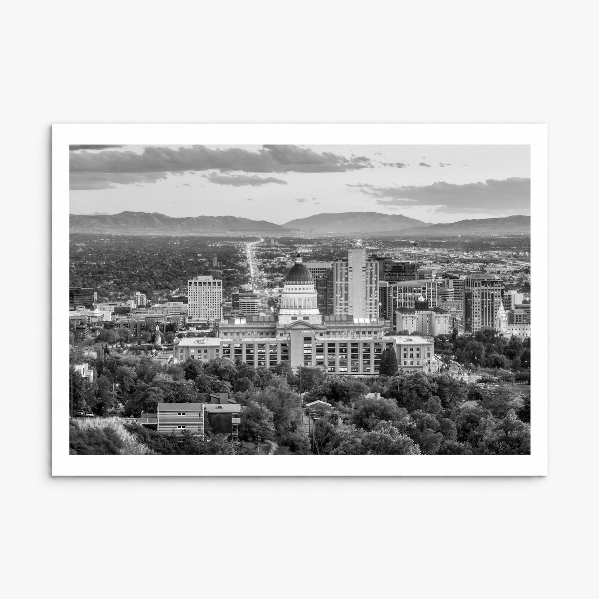 Salt Lake City Photo Poster, print only (unframed), white border
