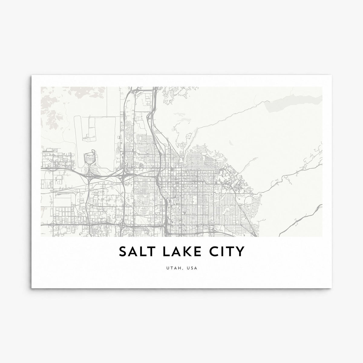 Salt Lake City Map Poster, print only (unframed)