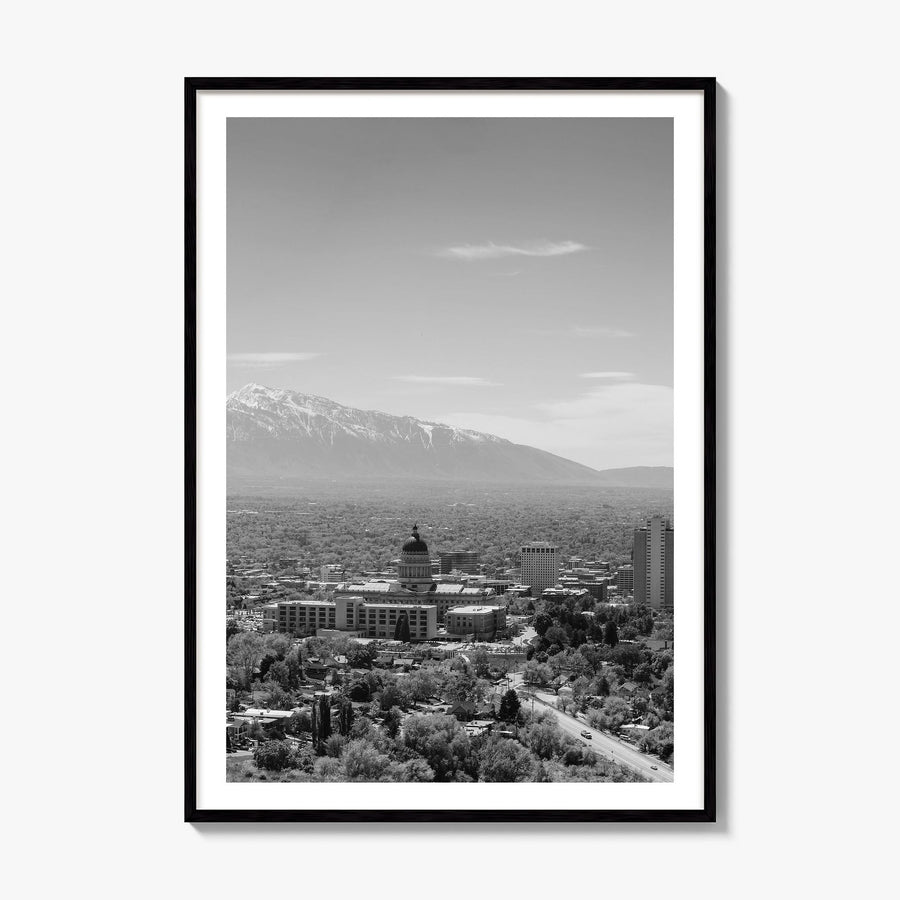Salt Lake City Photo No 1 Poster, framed poster mockup, white border