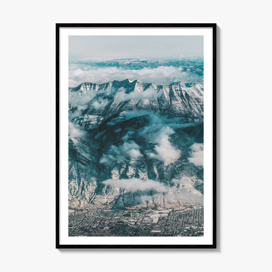 Salt Lake City Photo No 3 Poster, framed poster mockup, white border