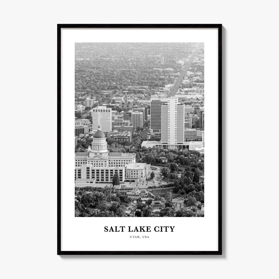 Salt Lake City Classic No 1 Poster, framed poster mockup