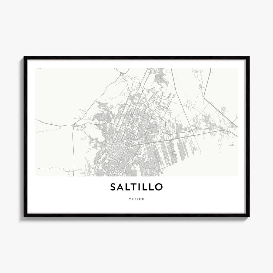 Saltillo Map Poster, framed poster mockup