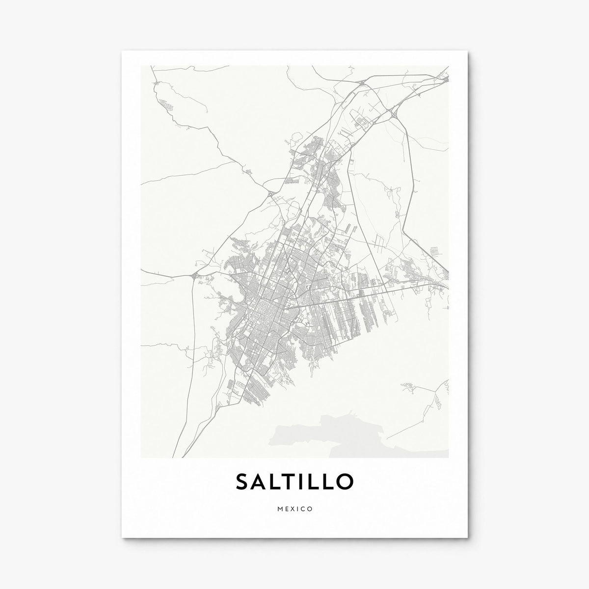 Saltillo Map Poster, print only (unframed)