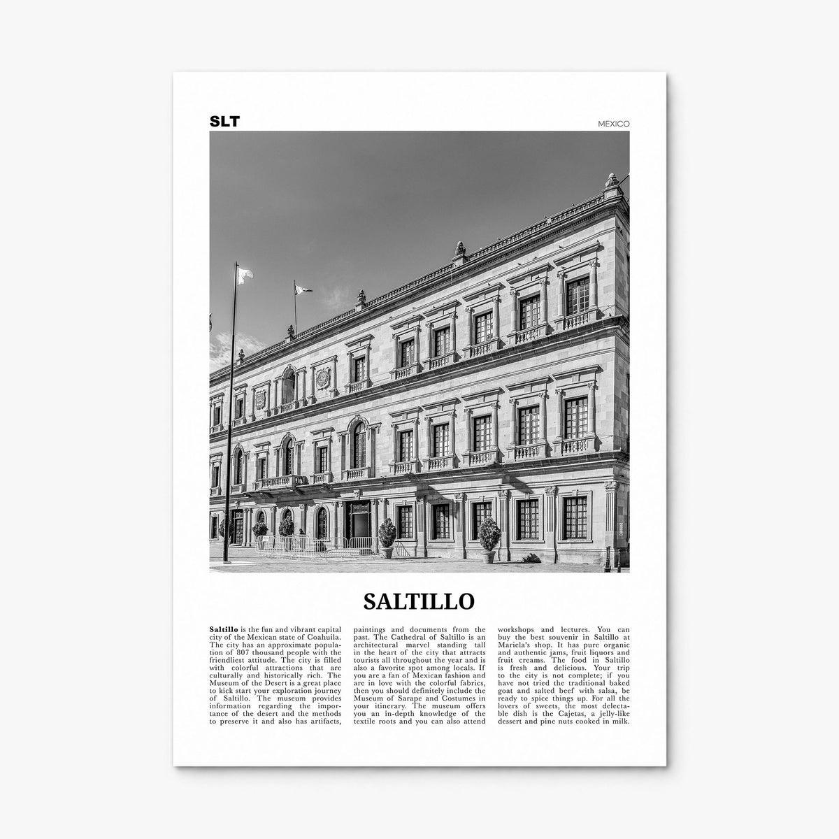 Saltillo Newspaper Poster, print only (unframed)