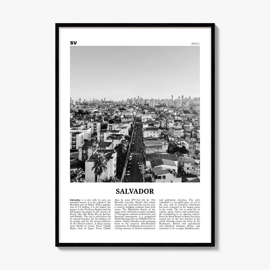 Salvador Newspaper Poster, framed poster mockup