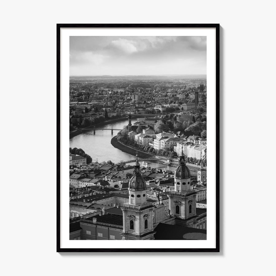 Salzburg Photo Poster, framed poster mockup, white border