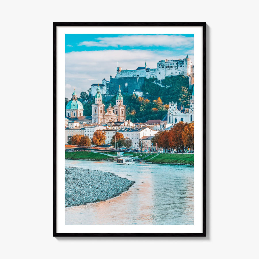 Salzburg Photo No 1 Poster, framed poster mockup, white border