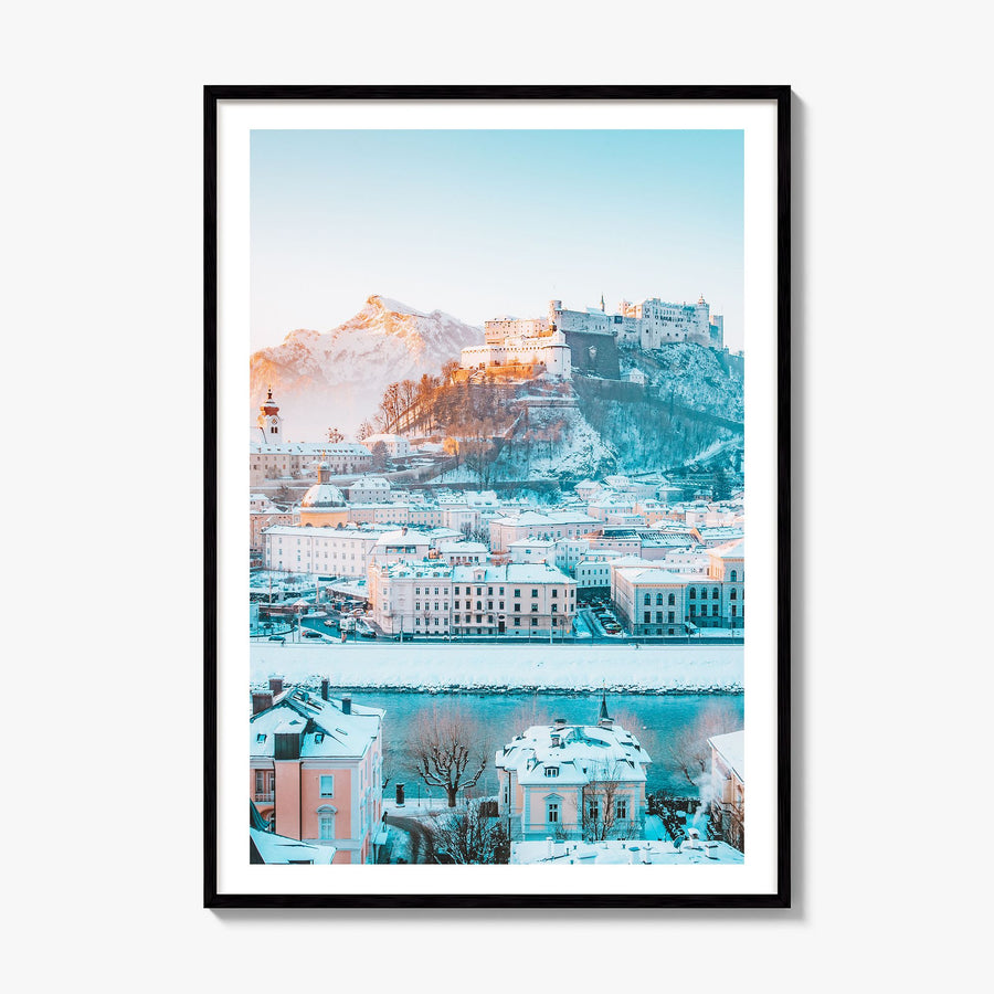 Salzburg Photo No 3 Poster, framed poster mockup, white border