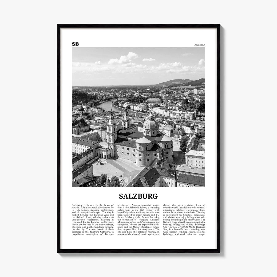 Salzburg Newspaper Poster, framed poster mockup
