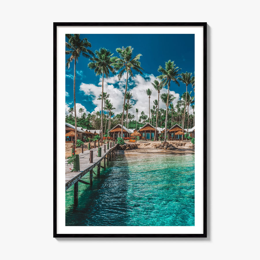 Samoa Photo Poster, framed poster mockup, white border