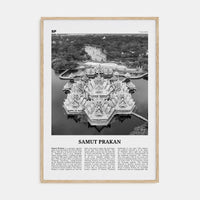 Samut Prakan Poster Natural Wood / 8x12 in Nbourhood Travel B&W Poster