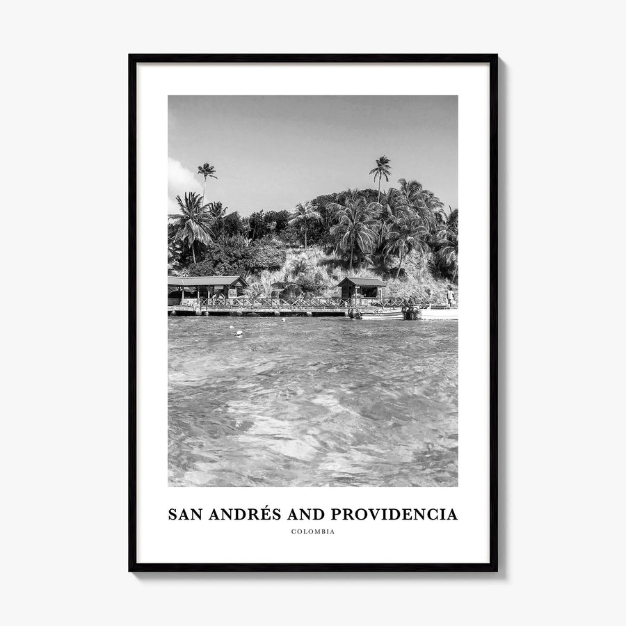 San Andrés and Providencia Classic Poster, framed poster mockup