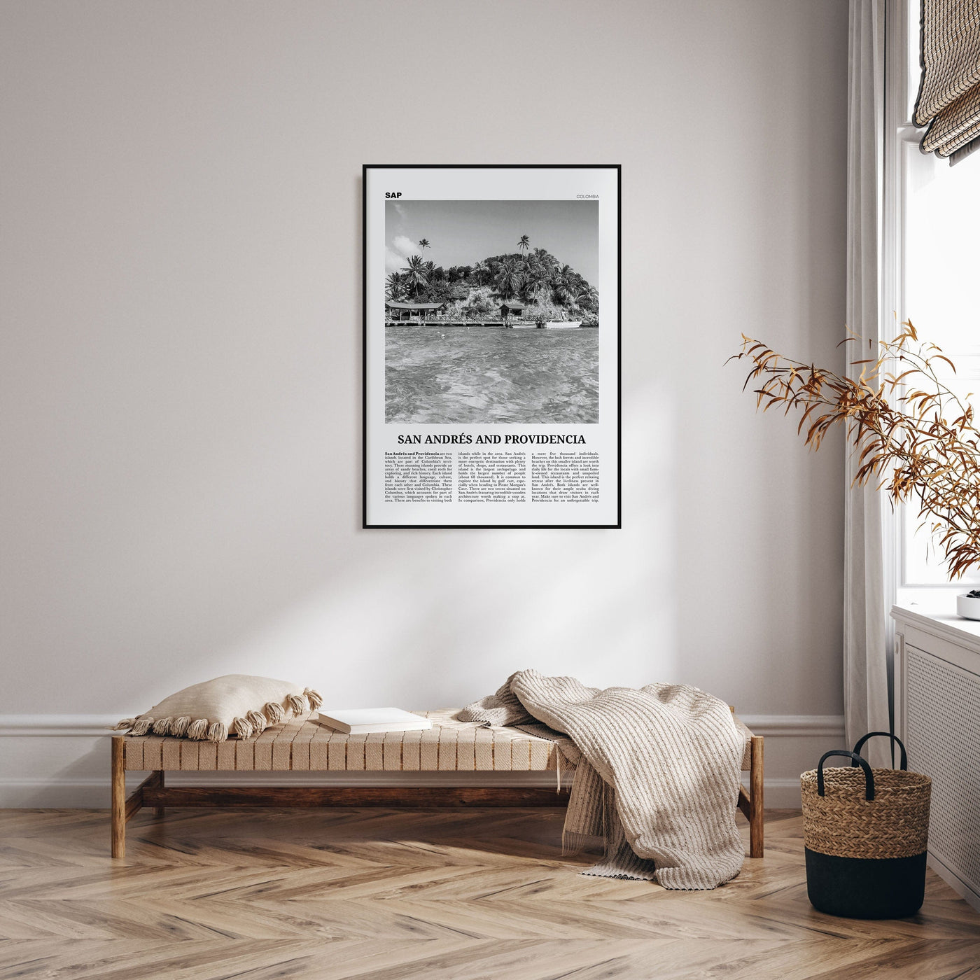 San Andrés and Providencia Poster Nbourhood Travel B&W Poster