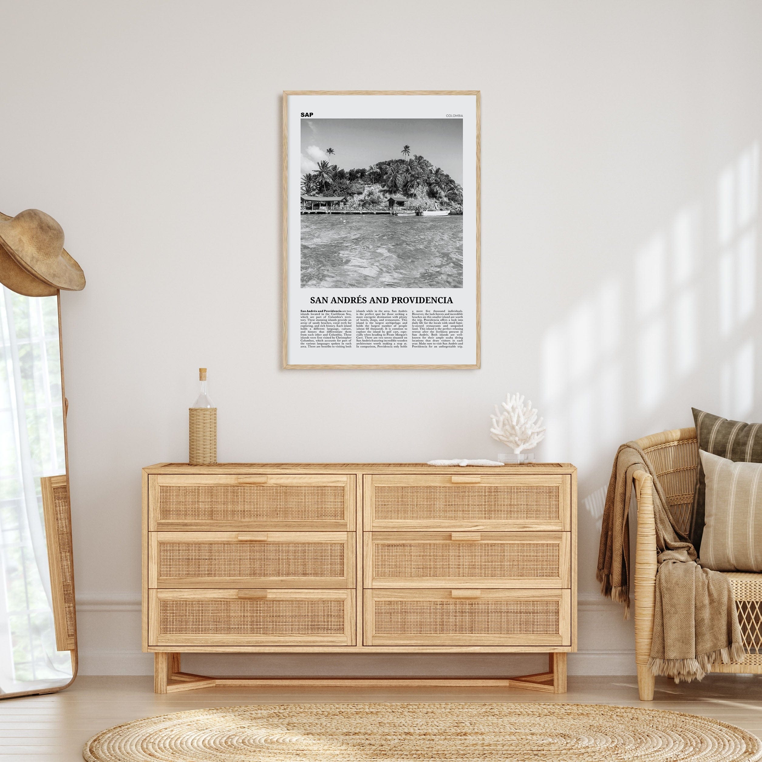 San Andrés and Providencia Poster Nbourhood Travel B&W Poster