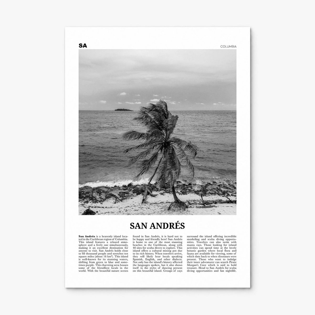 San Andrés Newspaper Poster, print only (unframed)