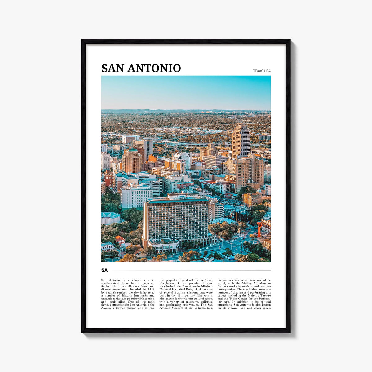 San Antonio Travel Poster