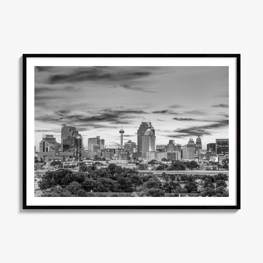 San Antonio Photo Poster, framed poster mockup, white border
