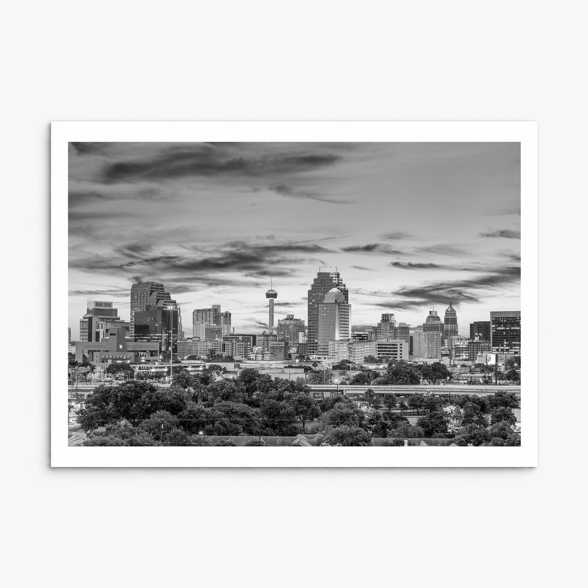 San Antonio Photo Poster, print only (unframed), white border
