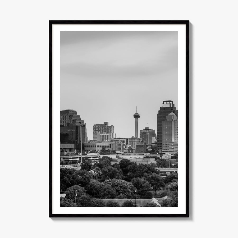San Antonio Photo Poster, framed poster mockup, white border