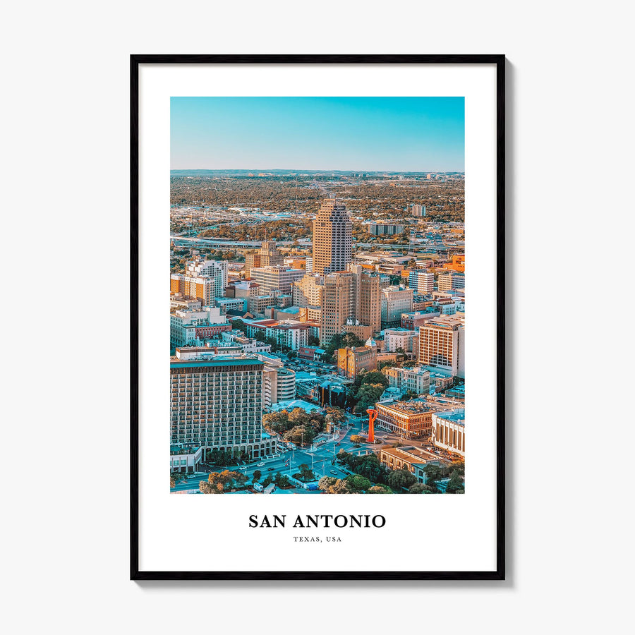 San Antonio Classic Poster, framed poster mockup