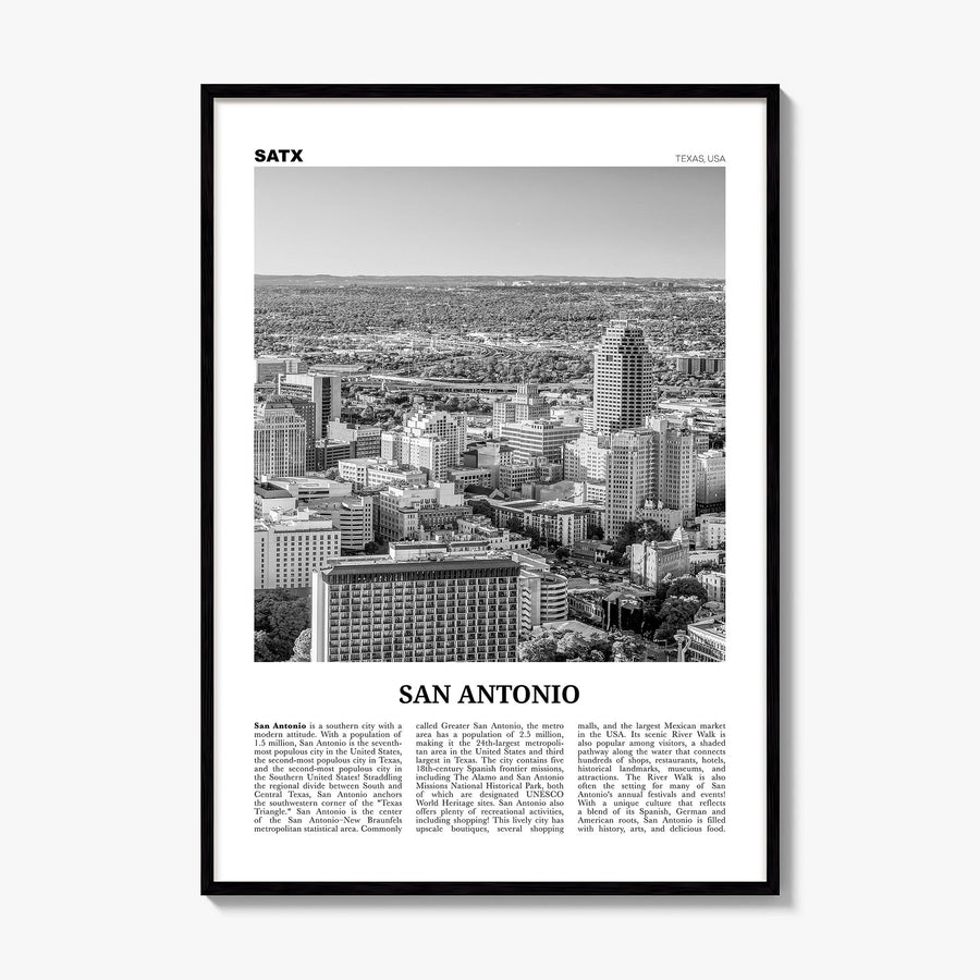 San Antonio Newspaper No 1 Poster, framed poster mockup