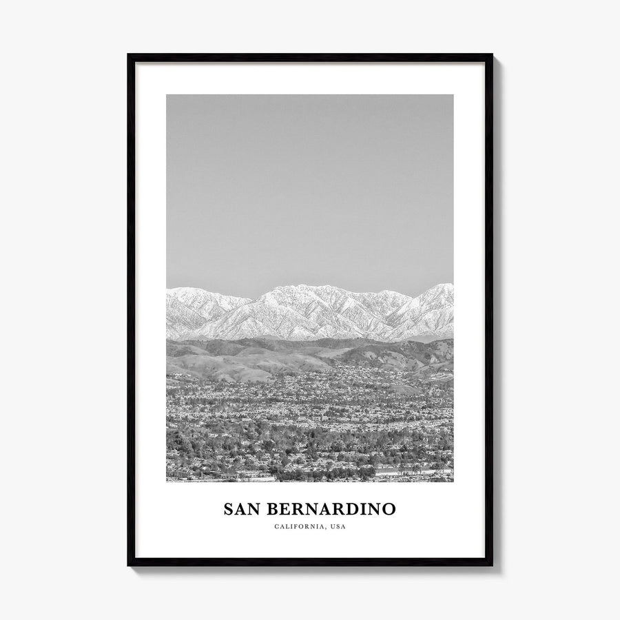 San Bernardino Classic Poster, framed poster mockup