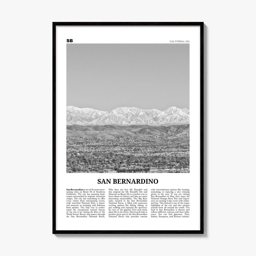 San Bernardino Newspaper Poster, framed poster mockup