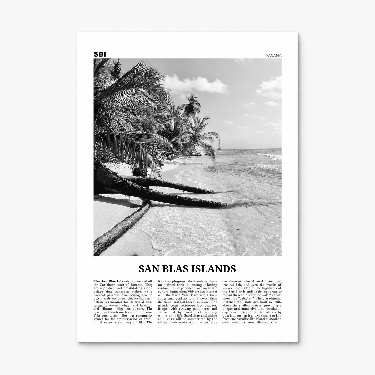 San Blas Islands Newspaper Poster, print only (unframed)