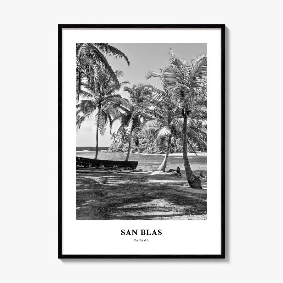 San Blas, Panama Classic Poster, framed poster mockup