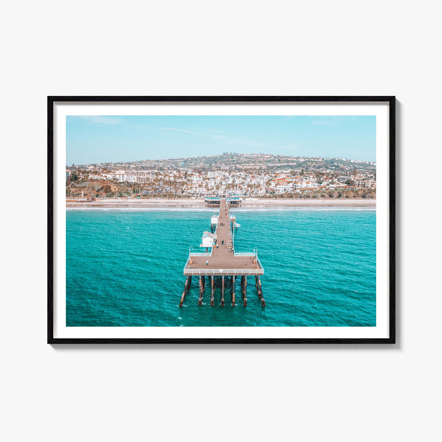 San Clemente colorful photo poster of California, USA – horizontal wall art, unframed print shown in interior mockup