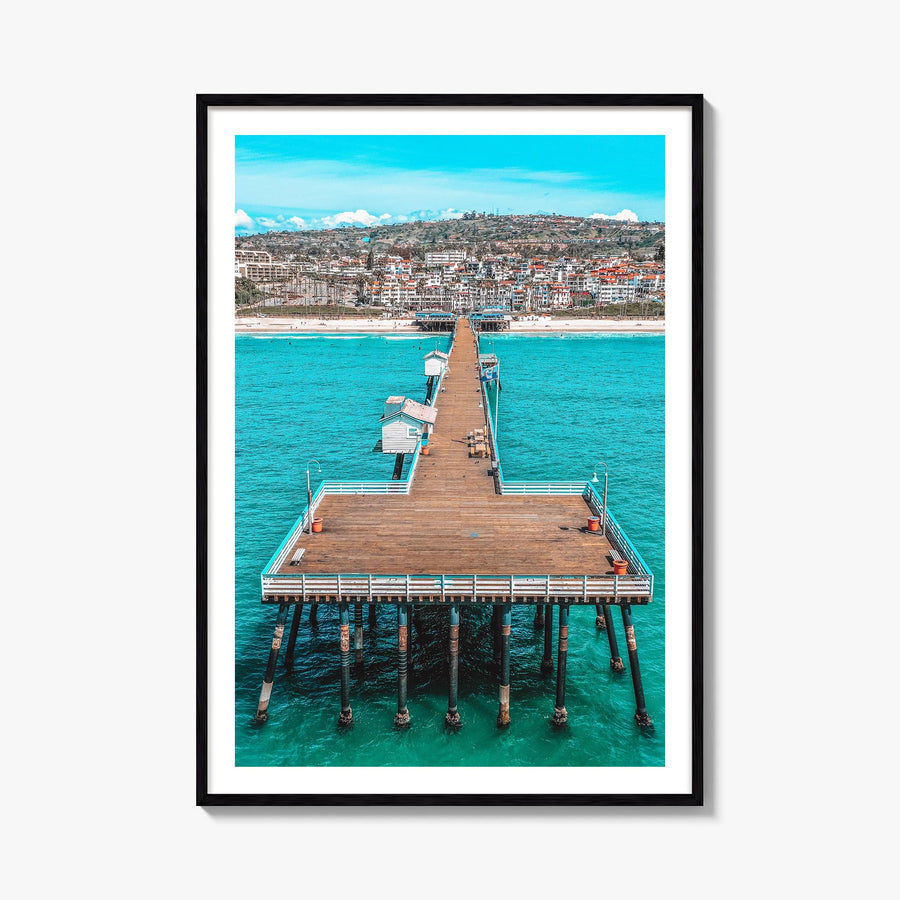 San Clemente no. 1 colorful photo poster of California, USA – vertical wall art, unframed print shown in interior mockup
