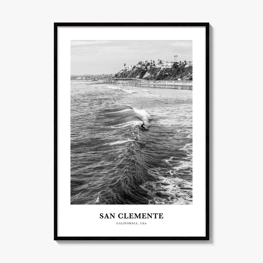 San Clemente Classic No 3 Poster, framed poster mockup