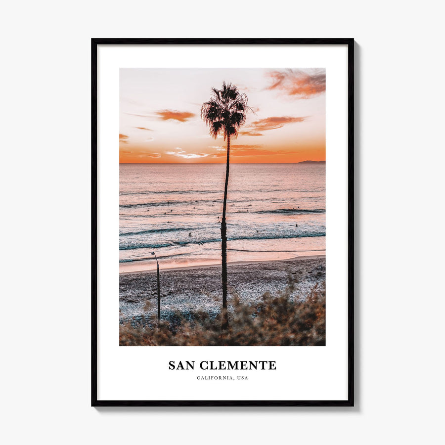 San Clemente Classic Poster, framed poster mockup